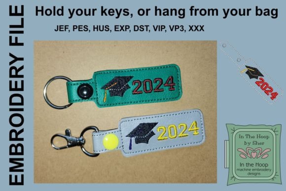 2024 Graduation Key Fob Embroidery Review