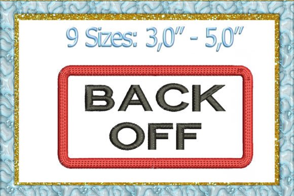 Back Off Embroidery Design Review for Small Business Merch
