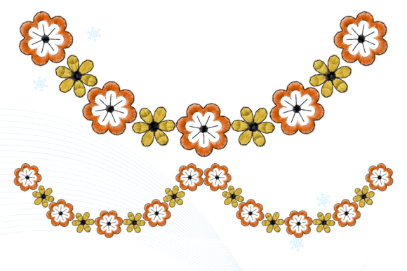Blossom Border: A Sophisticated Embroidery Addition