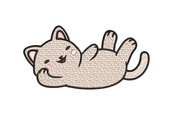 Cat Lying Down: A Review for Boutique Embroidery Projects