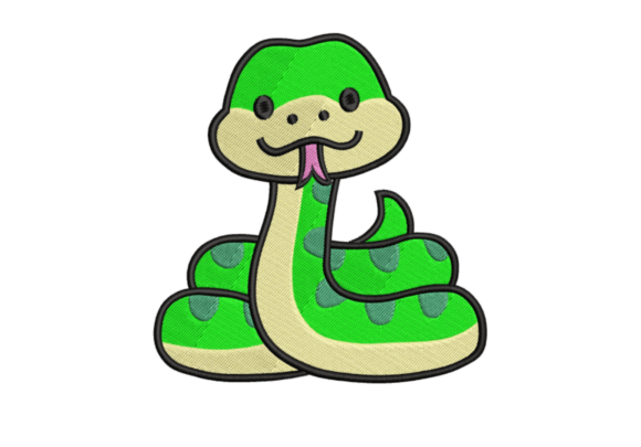 Cute Snake: A Simple Sophistication for Seasonal Embroidery