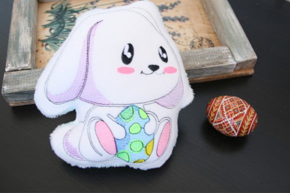 Easter Bunny Toy ITH Project Review for Boutique Sweatshirts