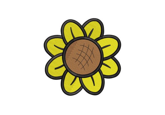 Embracing the Season with Embroidered Petals Sunflower Bloom