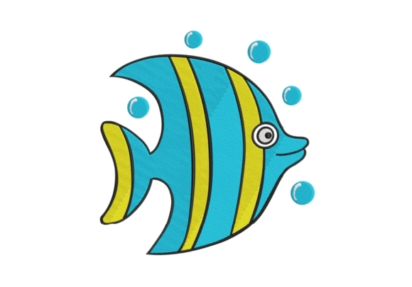 Fish and Bubbles Embroidery Design Review for Boutique Sweatshirts