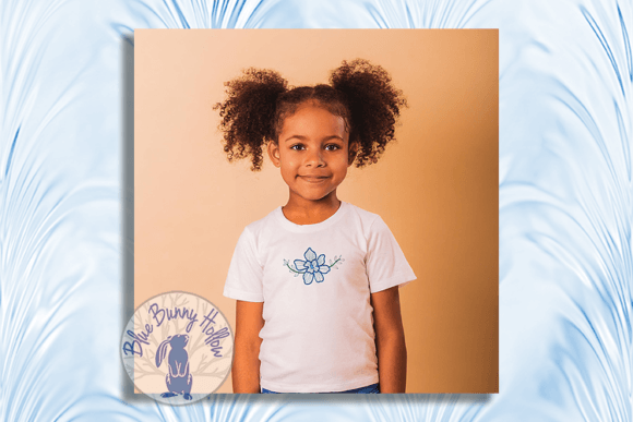 Flower Pastel Blue: A Delightful Embroidery Design for Seasonal Creations