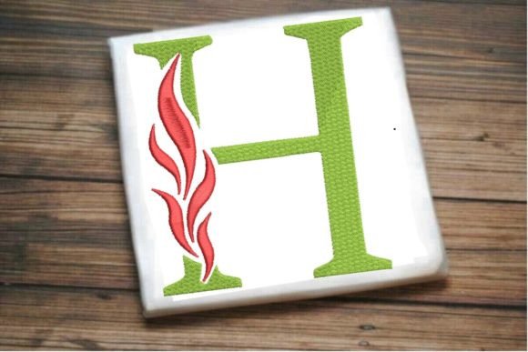 H Letter Beautiful Fire Alphabet