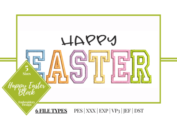 Happy Easter Block Embroidery Design Review