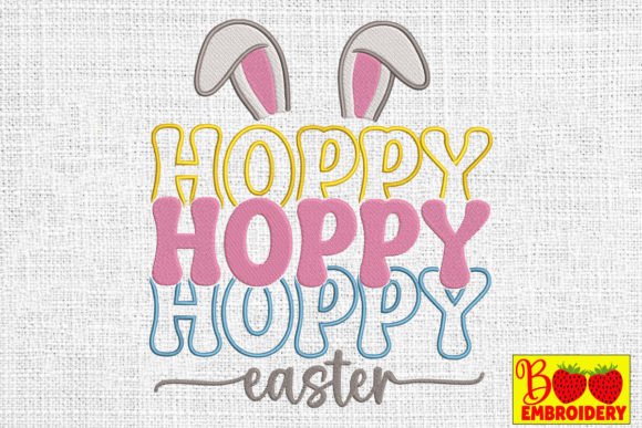 Hoppy Easter Embroidery Design Review for Etsy and Small Shop Products