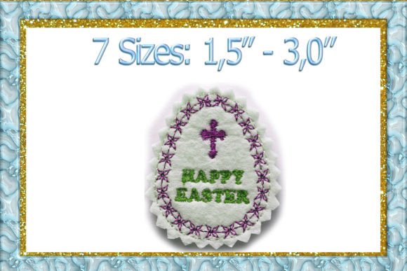 ITH Easter Egg Feltie: A Charming Embroidery Design for Personalized Gifts
