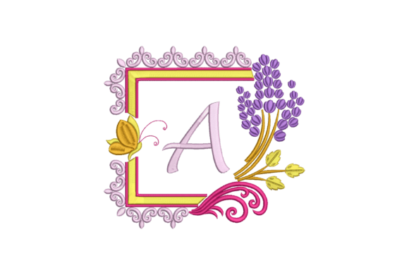 Letter A with Butterfly and Flowers Embroidery Design Review