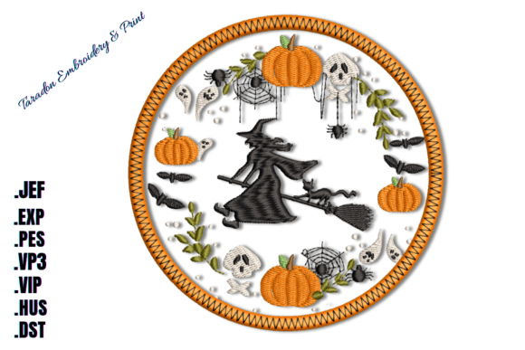 Shadow Witch Mug Rug: A Magical Embroidery Design for Seasonal Creations
