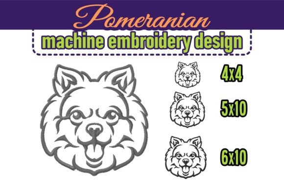Smiling Pomeranian: A Heartwarming Embroidery Design for Personalized Gifts