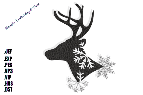 Snowflakes and Deer Silhouette Embroidery Design Review