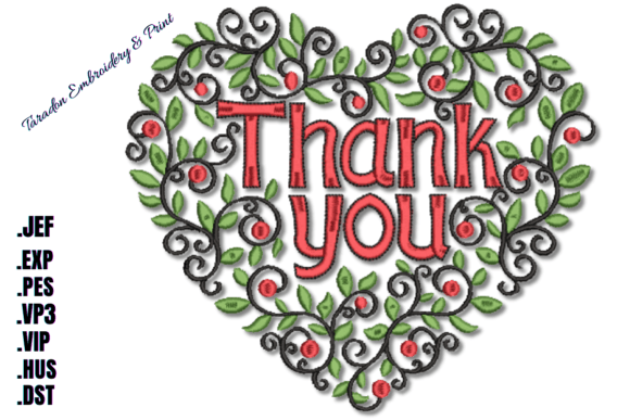 Thankful Floral Heart: A Vibrant Embroidery Design for Holiday Collections