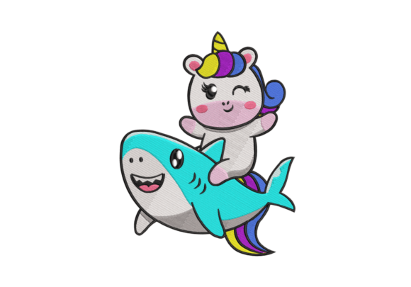 Unicorn Shark Adventure Embroidery Design Review