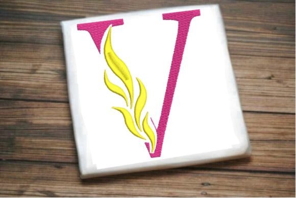 V Letter Beautiful Fire Alphabet