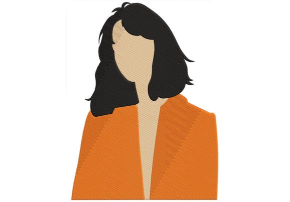 Woman Portrait Embroidery Design
